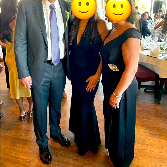 Floor Length Black Halter Formal Dress by Dress the Population: Med. Worn once - Picture 2 of 5